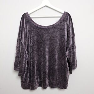 Free People Valerie velour loose fit top XL